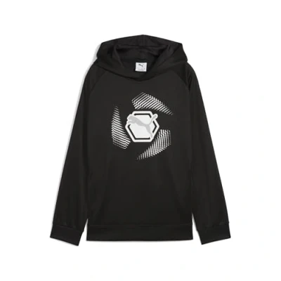 Abbildung von Puma Active Graphic POLY Youth Kapuzenpullover für Kinder, Größe: 116, Black