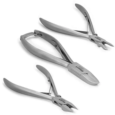 Abbildung von Blizzard Podologie Instrumente Set 3 Stk Nagelzange, konkave, spitze und schmale Schneide, für die pflege harter eingewachsener Nägel Deutsche Herstellung, medizinischer Gebrauch + Fußpflege
