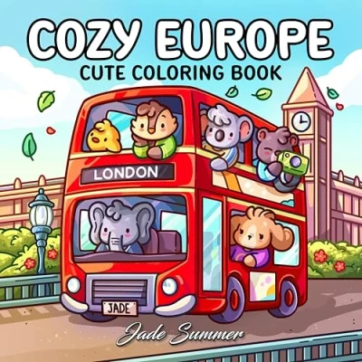 Abbildung von Cozy Europe: Cute Coloring Book for Adults and Teens with Charming Characters Delightful European Scenes Relaxation (Comfy Books)