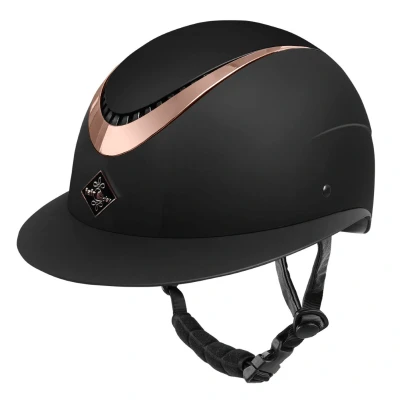 Abbildung von Fair Play Reithelm Apoleus Rosegold Wide Visor Schwarz M