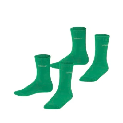 Abbildung von ESPRIT Unisex Kinder Foot Logo 2 Pack K SO Baumwolle einfarbig Paar Socken, Grün (Apple 7200), 27 30 (2er Pack)