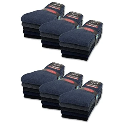 Abbildung von sockenkauf24 10 20 30 Paar Sportsocken Tennissocken Arbeitssocken Herren &amp; Damen Socken Baumwolle (43 46, Gemischt)
