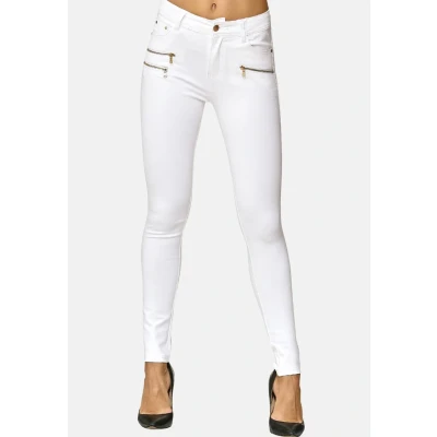 Abbildung von Elara Damen Stretch Hose Skinny Fit Jegging Chunkyrayan H86 9 White 48 (4XL)