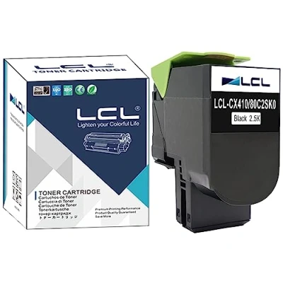 Abbildung von LCL 802SK Schwarz Toner kompatibel für Lexmark 800S1 80C2SK0 80C2SKE 80C20K0 802K CX310 CX310N CX310DN CX410 CX410E CX410DE CX410DTE CX510 CX510DE CX510DHE CX51010DTHE (1 Pack)