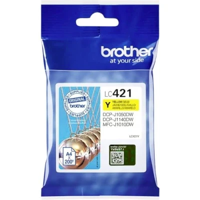 Abbildung von Brother LC 421Y Tintenpatrone Gelb für DCP J1050DW, J1140DW, MFC J1010DW, Standard