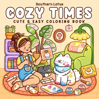 Abbildung von Cozy Times: Coloring Book for Adults and Teens Featuring Girls, Boys, Pets in Chill Moments Relaxing Times Relaxation (Cute &amp; Easy Coloring, Band 6)