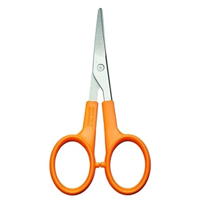 Abbildung von Fiskars Maniküreschere, Gebogen, Scherenlänge: 10 cm, Qualitätsstahl/Kunststoff, Classic, 1000813, Orange
