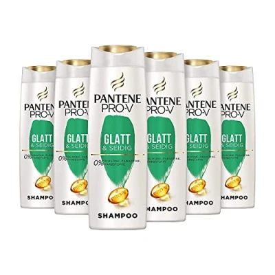 Abbildung von Pantene Pro V Glatt &amp; Seidig Shampoo Für Widerspenstiges Haar, 6er Pack (6 x 300 ml)
