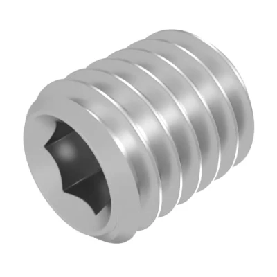 Abbildung von SECCARO Gewindestift mit Kegelkuppe M5 x 6 mm, Edelstahl V2A VA A2, DIN 913 / ISO 4026, Innensechskant, 20 Stück