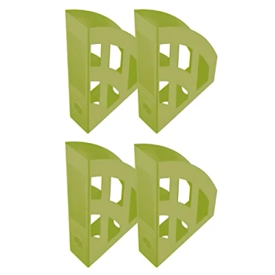 Abbildung von helit H2661053 Stehsammler the green bridge, DIN A4 C4, 4 Stück, hellgrün, Dokumentenablage aus recyceltem Kunststoff, Blauer Engel zertifiziert