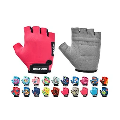 Abbildung von meteor Kinder Fahrradhandschuhe Bike Gel BMX Handschuh Jungen Fahrrad Handschuhe Mädchen radhandschuhe Scooter Tretroller Fahr Rad