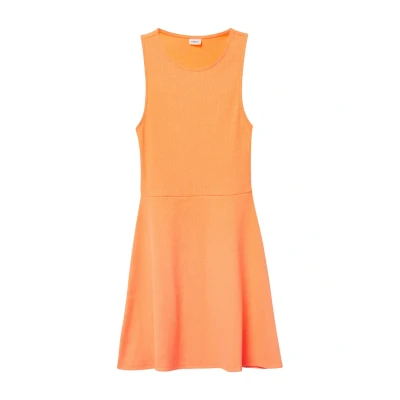 Abbildung von s.Oliver Ausgestelltes Kleid aus Rippware Hellorange 176