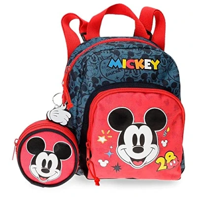 Abbildung von Disney Mickey Get Moving Rucksack Kindergarten Mehrfarbig 19x23x8 cm Polyester 3,5l, bunt, Kindergartenrucksack