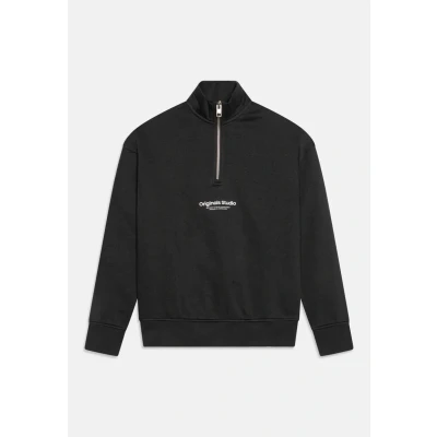 Abbildung von Jack &amp; Jones Vesterbro Sweat Pullover mit Viertelreißverschluss für Kinder, Forest River/Fit:Loose,140