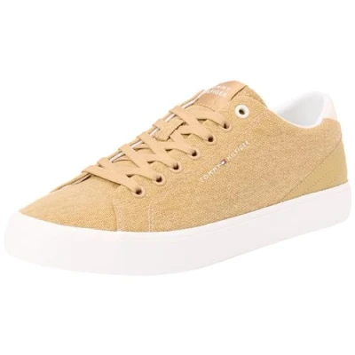 Abbildung von Tommy Hilfiger Herren Canvas Sneaker Low Summer Sneaker, Grün (Classic Khaki), 40