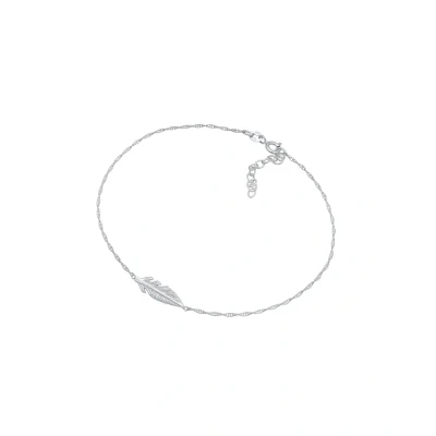Abbildung von Elli Fußschmuck Damen Fußkettchen Feder Symbol Boho in 925 Sterling Silber