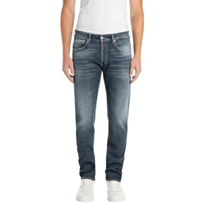Abbildung von Replay Herren Jeans Grover Straight Fit Original, Blau (Medium Blue 009 5), 31W / 32L