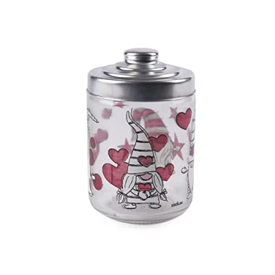Abbildung von Excelsa 65387 Wichtel Sweet Home Glas mit Deckel, 800 ml, Glas, 10 x 15 cm