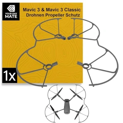 Abbildung von Drohnen Propellerschutz mit Fahrwerk, kompatibel DJI Mavic 3, 3 Classic, Schutz für Rotorblätter, Gimbal, Unterboden, Propeller Halterung Landefüßen, Landebeine Propellersicherung
