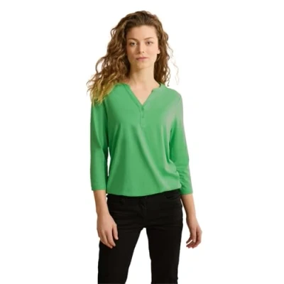 Abbildung von Cecil IM LOOK Langarmshirt, Damen, Größe: Small, Grün