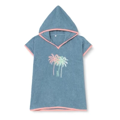 Abbildung von Playshoes Unisex Kinder Frottee Poncho Bademantel Handtuch, Palmen, S (bis ca. 4 Jahre)