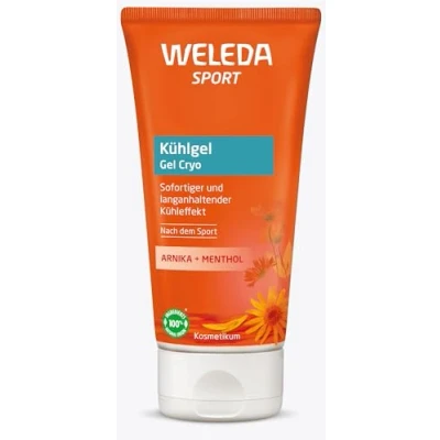Abbildung von WELEDA Bio Sport Kühlgel Arnika Unisex Naturkosmetik Körperpflege Gel mit Aloe Vera &amp; Menthol kühlt regeneriert beanspruchte Körperpartien/Muskeln ideal nach dem Training (vegan, 1x 100ml)