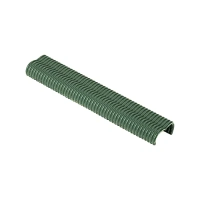 Abbildung von Zaunklammern Ω20 SALKI Blister mit verzinkten Stahlringklammern Omega 20, 2 mm Durchmesser, ideal zum Heften von Zäunen, enthält 1000 Stück, Farbe Grün