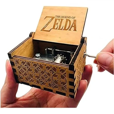 Abbildung von Cuzit The Legend of Zelda Spieluhr, mit Handkurbel, aus Holz