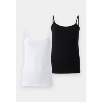 Abbildung von ONLY Onllove Singlet 2PACK Top, Damen, Größe: XS, Black/white