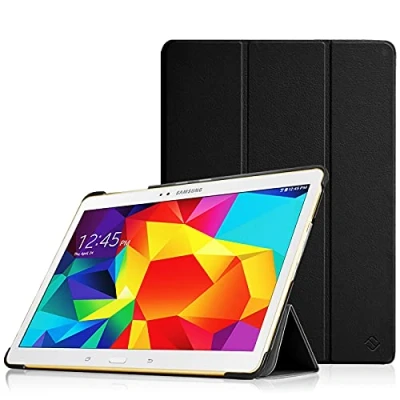 Abbildung von Fintie Hülle für Samsung Galaxy Tab S 10.5 T800 T805 (10,5 Zoll) Tablet PC Ultra Schlank superleicht Ständer SlimShell Cover Schutzhülle Etui Tasche mit Auto Schlaf/Wach Funktion, Schwarz