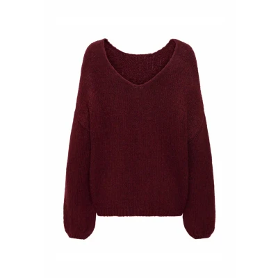 Abbildung von JDY Jdydinea Reversible NOOS Strickpullover, Damen, Größe: XS, Cabernet
