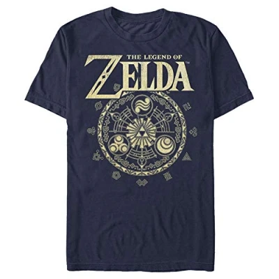 Abbildung von Nintendo Herren Legend of Zelda Symbolic Circle T Shirt, Marineblau, L
