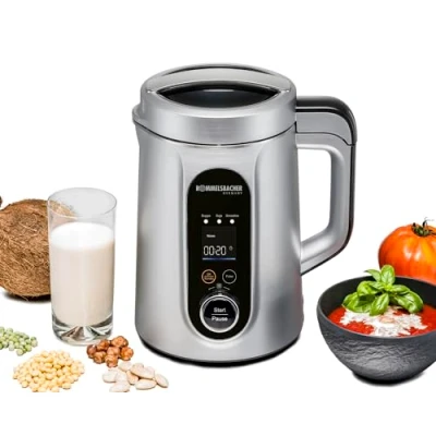 Abbildung von ROMMELSBACHER Veggie Drink &amp; Suppen Bereiter SVD 1400 kochen, zerkleinern, pürieren, 9 Programme, Reinigungsprogramm, Edelstahl Innenbehälter, Füllmenge 1,3 l, Pürierglocke, Wellenschliff Messer