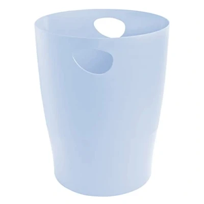 Abbildung von Exacompta 45362D ECOBIN Papierkorb Aquarel 15 Liter mit Griffen. Eleganter und robuster Mülleimer im modernen Design Pastell Blau