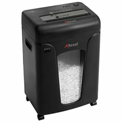 Abbildung von Rexel REM820 Aktenvernichter, Mikroschnitt, Manueller Einzug, 21L Abfallbehälter, 8 Blatt Kapazität, Schwarz, 2104010EU