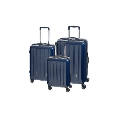 Abbildung von CHECK.IN London Trolley Set 2.0 3 tlg. Carbon Blau Koffer mit 4 Rollen Kofferset