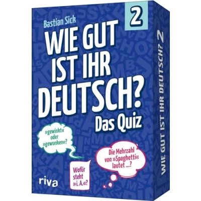 Abbildung von Wie gut ist Ihr Deutsch? Das Quiz 2: Kartenspiel für besseres Allgemeinwissen. Geschenk Sprachfreunde und Ratefüchse. Vom Autor von »Der Dativ dem Genitiv sein Tod«