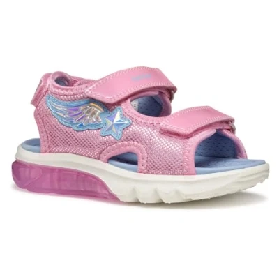 Abbildung von Geox Ciberdron Riemensandalette für Kinder, Größe: 26, Pink/light sky Schuhe