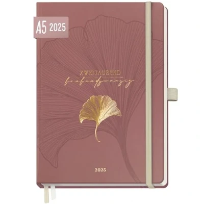Abbildung von Häfft® Wochen Notiz Kalender 2025 A5 &quot;Kork&quot; Buchkalender, Terminplaner Timer, Terminplaner, Wochenkalender, Organizer, Terminkalender mit Einstecktasche nachhaltig &amp; klimafreundlich