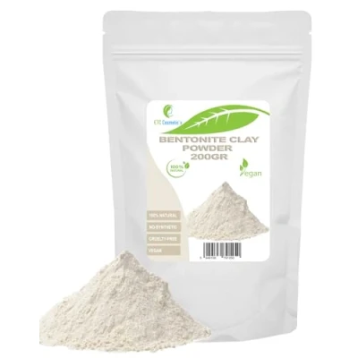 Abbildung von Bentonit Tonpulver (Bentonite clay) 200 g DIY Gesichtsmasken, Körpermasken, Haarmasken, sanfte Peelings und Scrubs, Seifenherstellung, Anti Aging Hautstraffung, natürlich