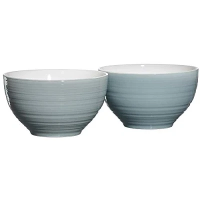 Abbildung von Ritzenhoff &amp; Breker Müslischalen Set Suomi, 2 teilig, Grau Blau, Porzellan