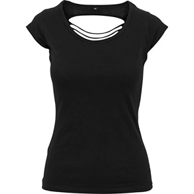 Abbildung von Build Your Brand Damen By035 ladies Back Cut Tee T Shirt, Weiß, XS EU