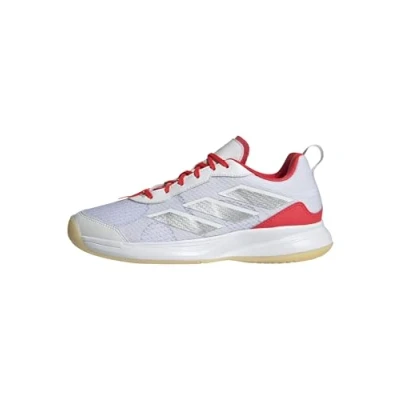 Abbildung von adidas Performance Avaflash Tennisschuh für Sandplätze, Damen, Größe: 38, Footwear white/silver metallic/lucid red Schuhe