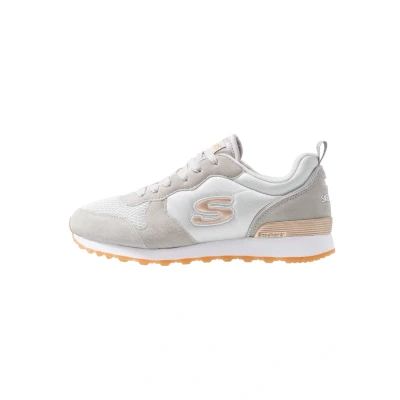 Abbildung von Skechers Damen Og 85 guld&#039;n agurk sneakers, Light Gray Suede Nylon Mesh Rose Gold Trim, 36 EU