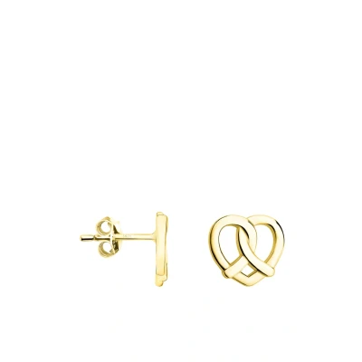 Abbildung von SOFIA MILANI Damen Ohrringe 925 Silber vergoldet/golden Herzen Brezel Ohrstecker E1204