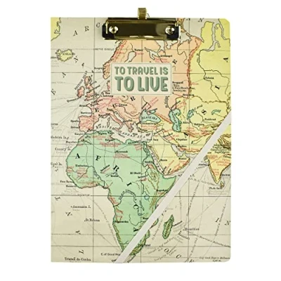 Abbildung von Legami Cpf0001, Dokumentenmappe mit Clip Take Note 23 x 32 cm 1 Block 40 Blatt inklusive Taschen Unisex Erwachsene, travel, S, Small, Traditionell