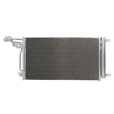 Abbildung von THERMOTEC KTT110042 Klimakondensator mit Trockner 15,4 13,7 565 VOLKSWAGEN: Polo V Hatchback, SEAT: Ibiza 4, SKODA: Fabia 2