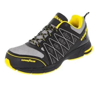 Abbildung von Goodyear Herren Metallfreie Arbeitssicherheit Trainer Mit Non Metallic Stoffkappe S1p / Sra Hro Sicherheitsschuhe, Schwarz Gelb, 41 EU