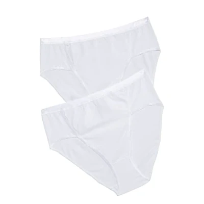 Abbildung von Ulla Popken Damen Jazz pants, 2er pack Panties, Weiß, 58 60 EU