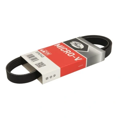 Abbildung von GATES Micro V 5PK940 Keilrippenriemen 940 5 Polyester, EPDM (Ethylen Propylen Dien Kautschuk) OPEL: Zafira B, Vectra C Saloon, Meriva A